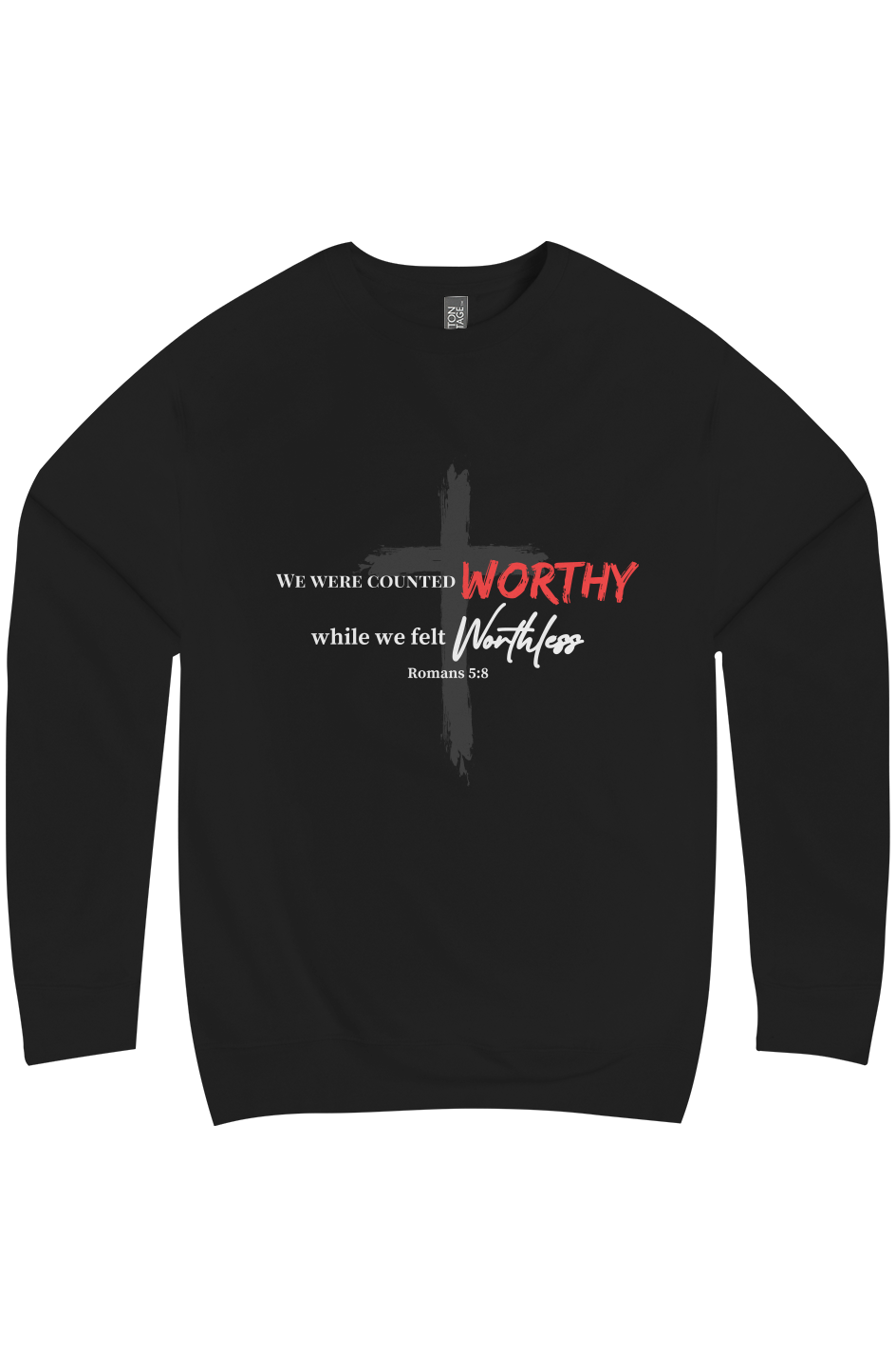 Christian Sweatshirts with Worthy faith-inspired design
