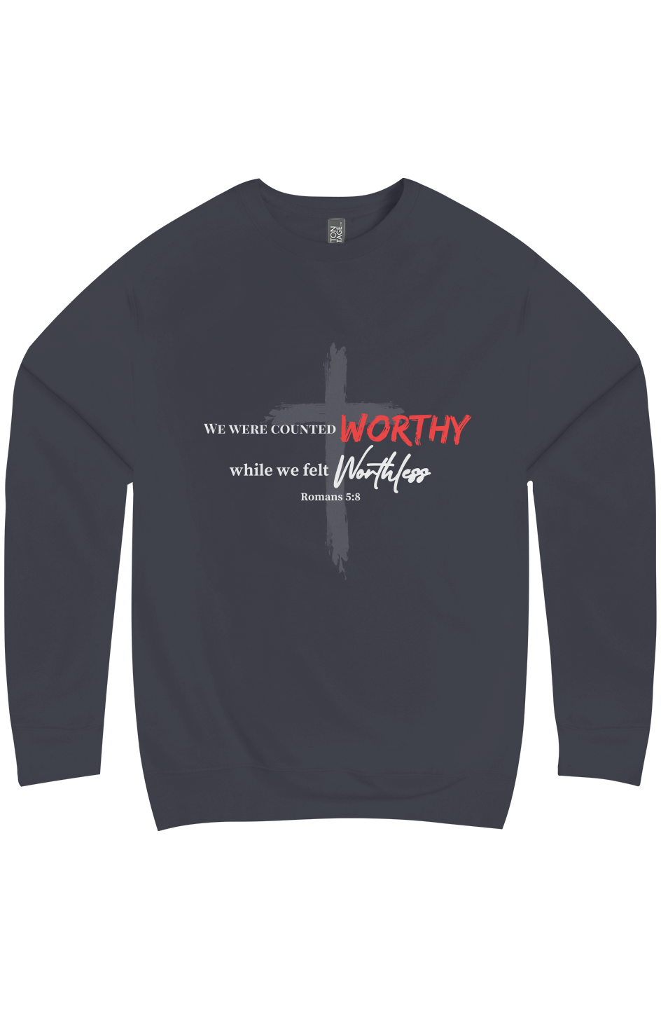 Christian Sweatshirts with Worthy faith-inspired design