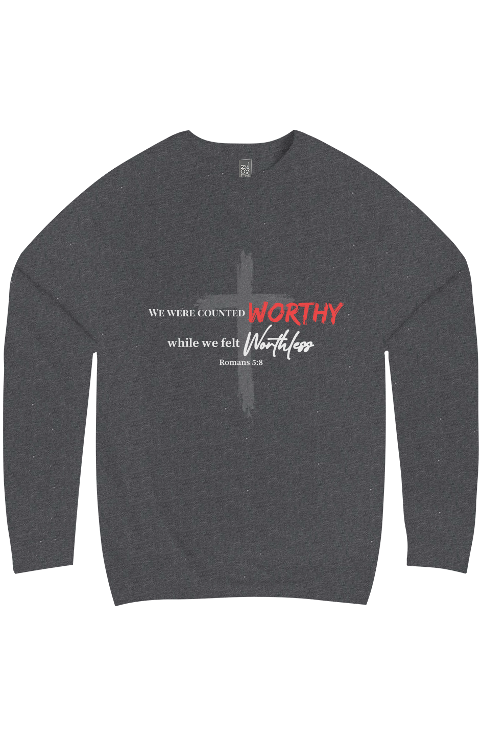 Christian Sweatshirts with Worthy faith-inspired design