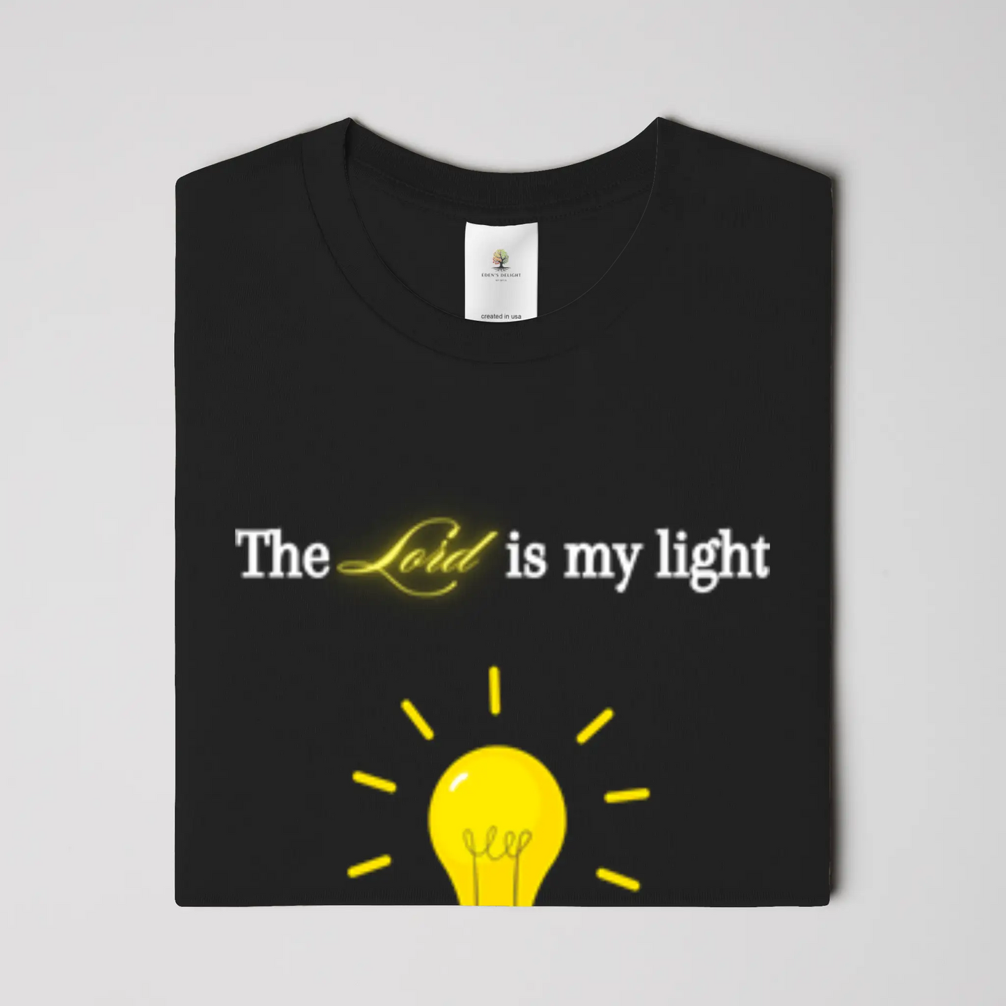 Christian T-Shirts with Lord Is My Light faith-inspired graphic design