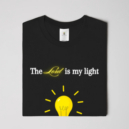 Christian T-Shirts with Lord Is My Light faith-inspired graphic design