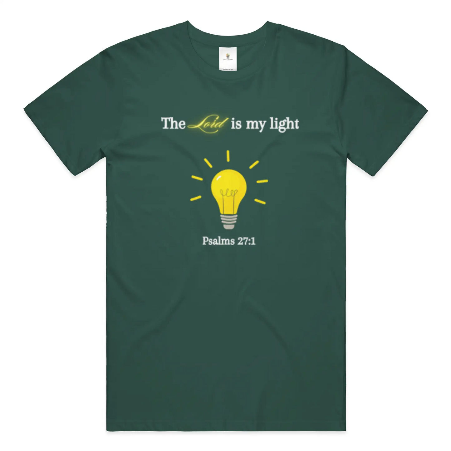 Christian T-Shirts with Lord Is My Light faith-inspired graphic design