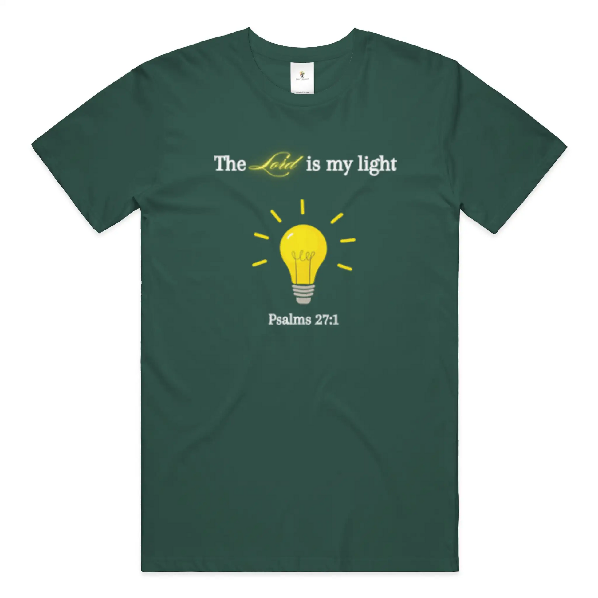 Christian T-Shirts with Lord Is My Light faith-inspired graphic design
