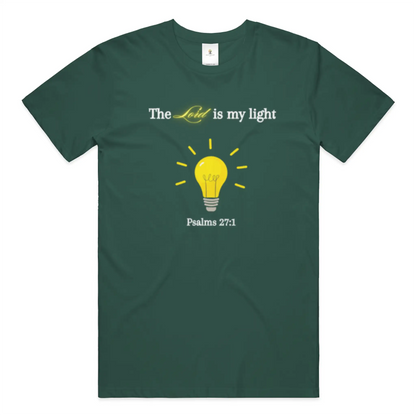 Christian T-Shirts with Lord Is My Light faith-inspired graphic design