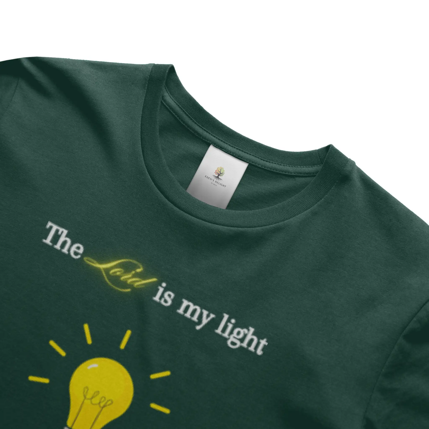Christian T-Shirts with Lord Is My Light faith-inspired graphic design
