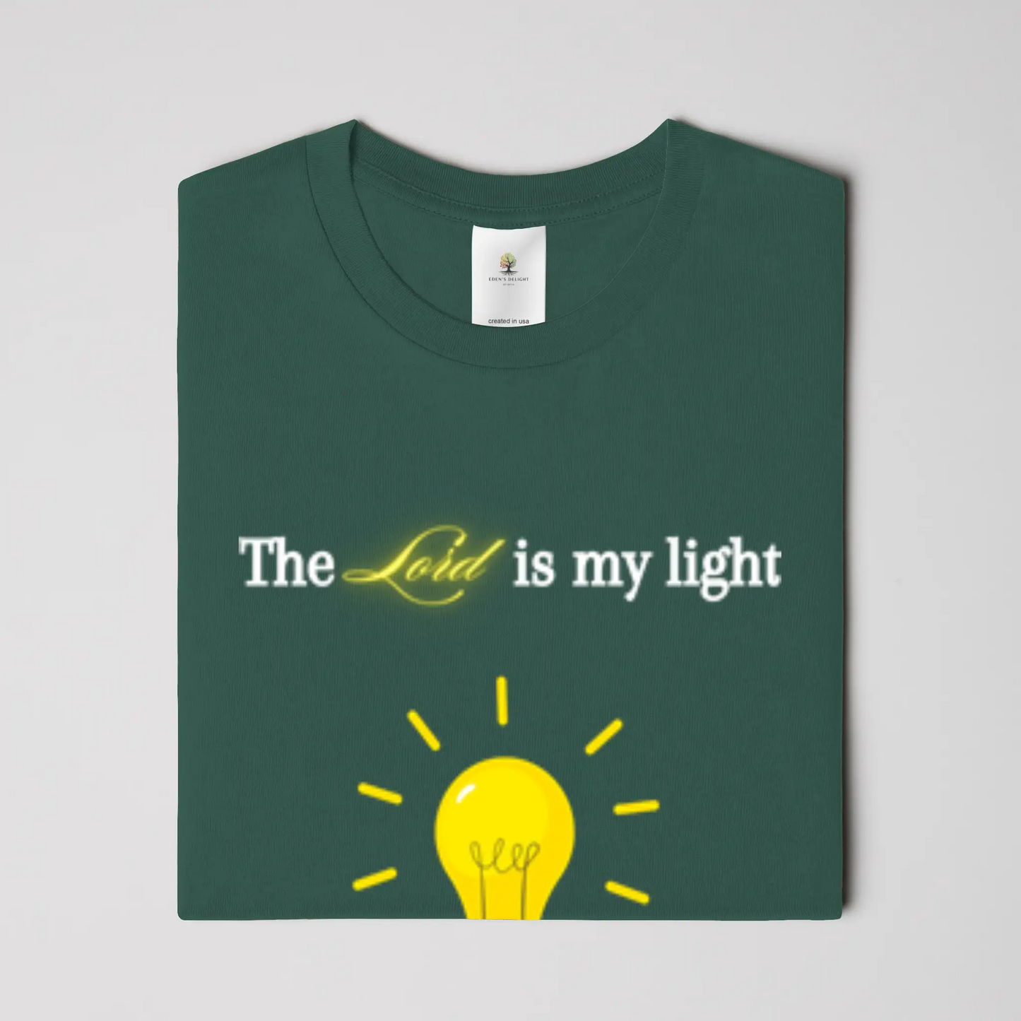 Christian T-Shirts with Lord Is My Light faith-inspired graphic design