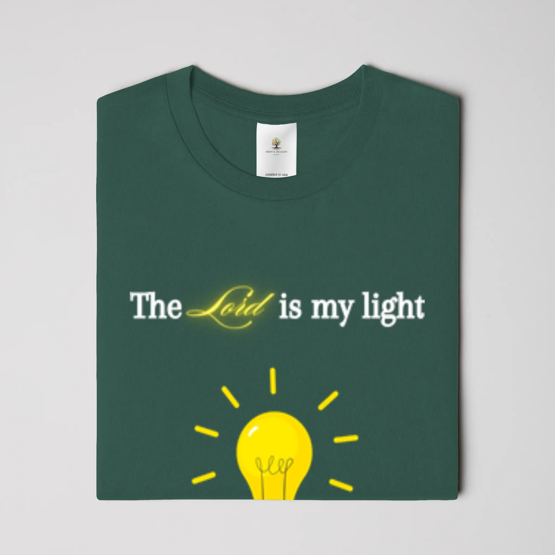Christian T-Shirts with Lord Is My Light faith-inspired graphic design