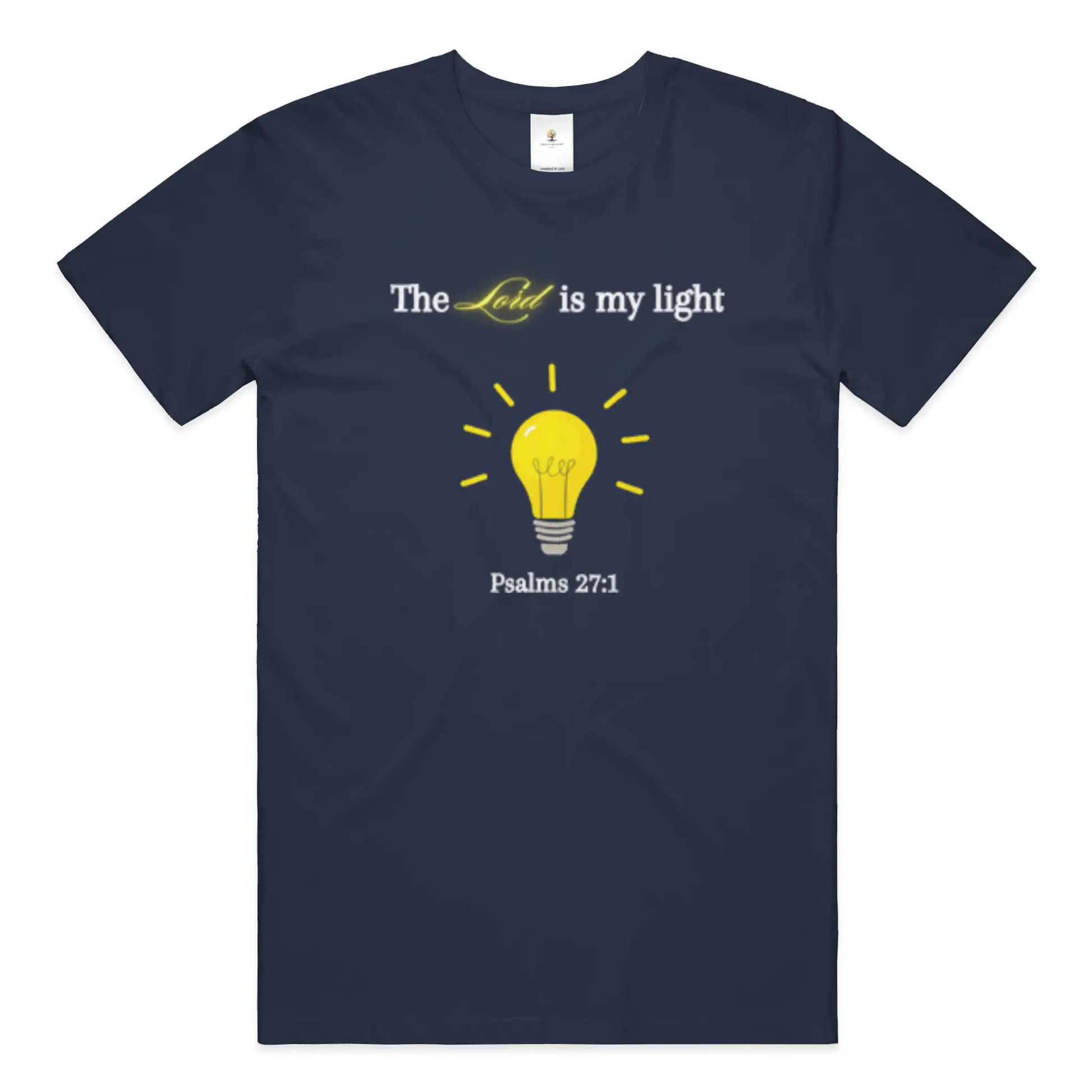 Christian T-Shirts with Lord Is My Light faith-inspired graphic design