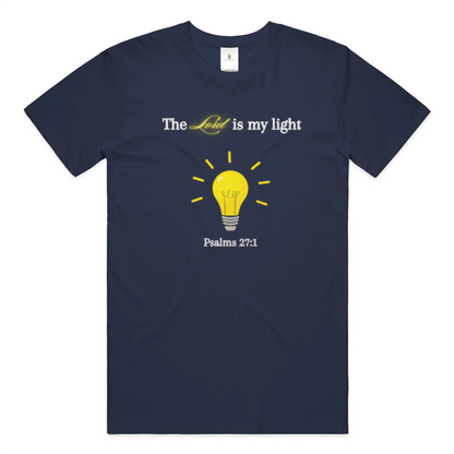 Christian T-Shirts with Lord Is My Light faith-inspired graphic design