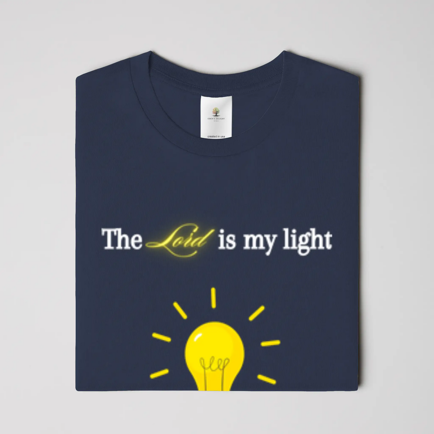 Christian T-Shirts with Lord Is My Light faith-inspired graphic design