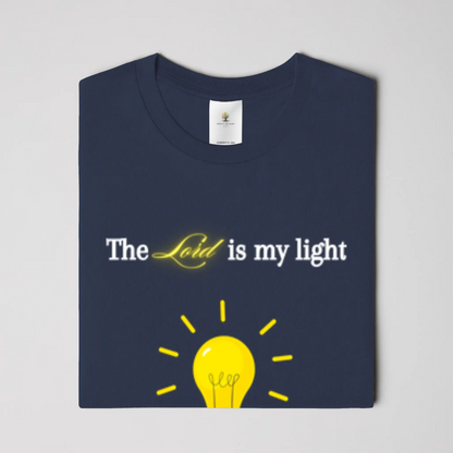 Christian T-Shirts with Lord Is My Light faith-inspired graphic design