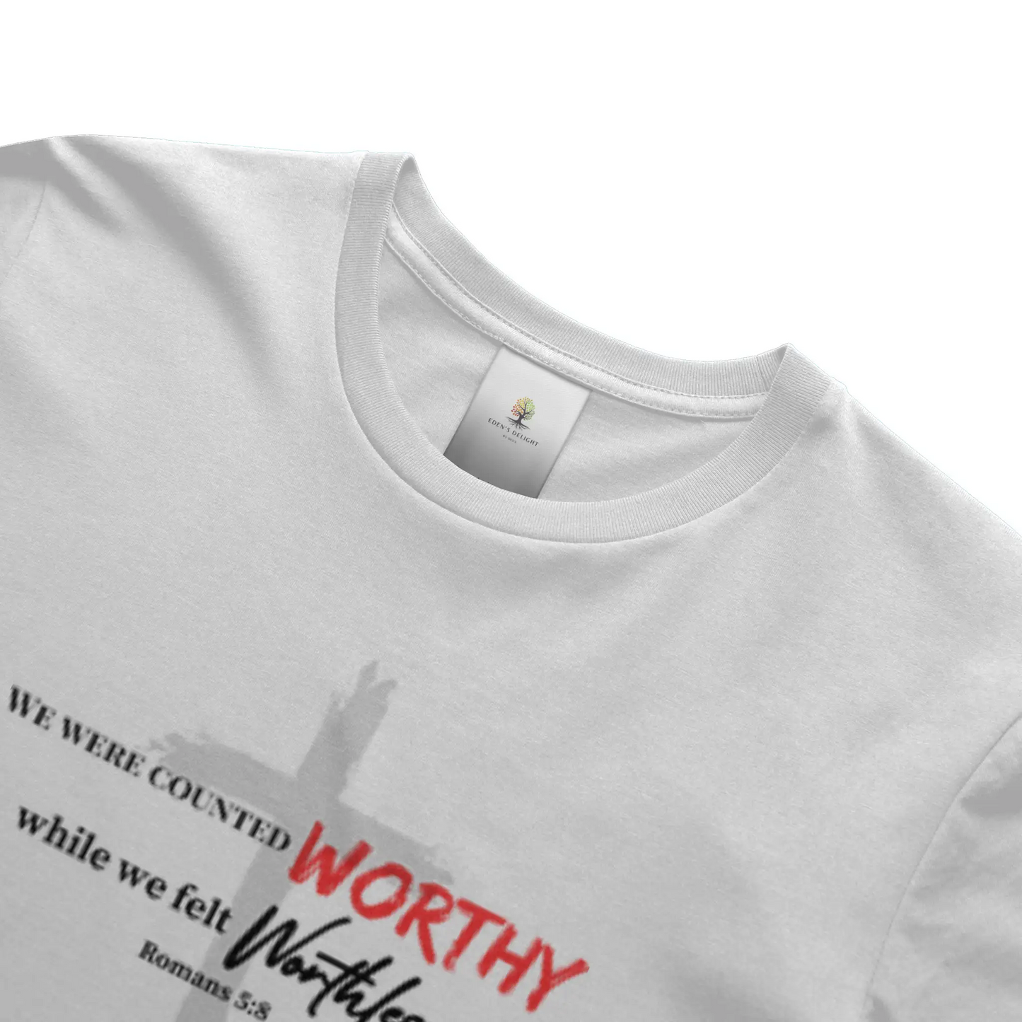 Christian T-Shirts with Worthy faith-inspired graphic design