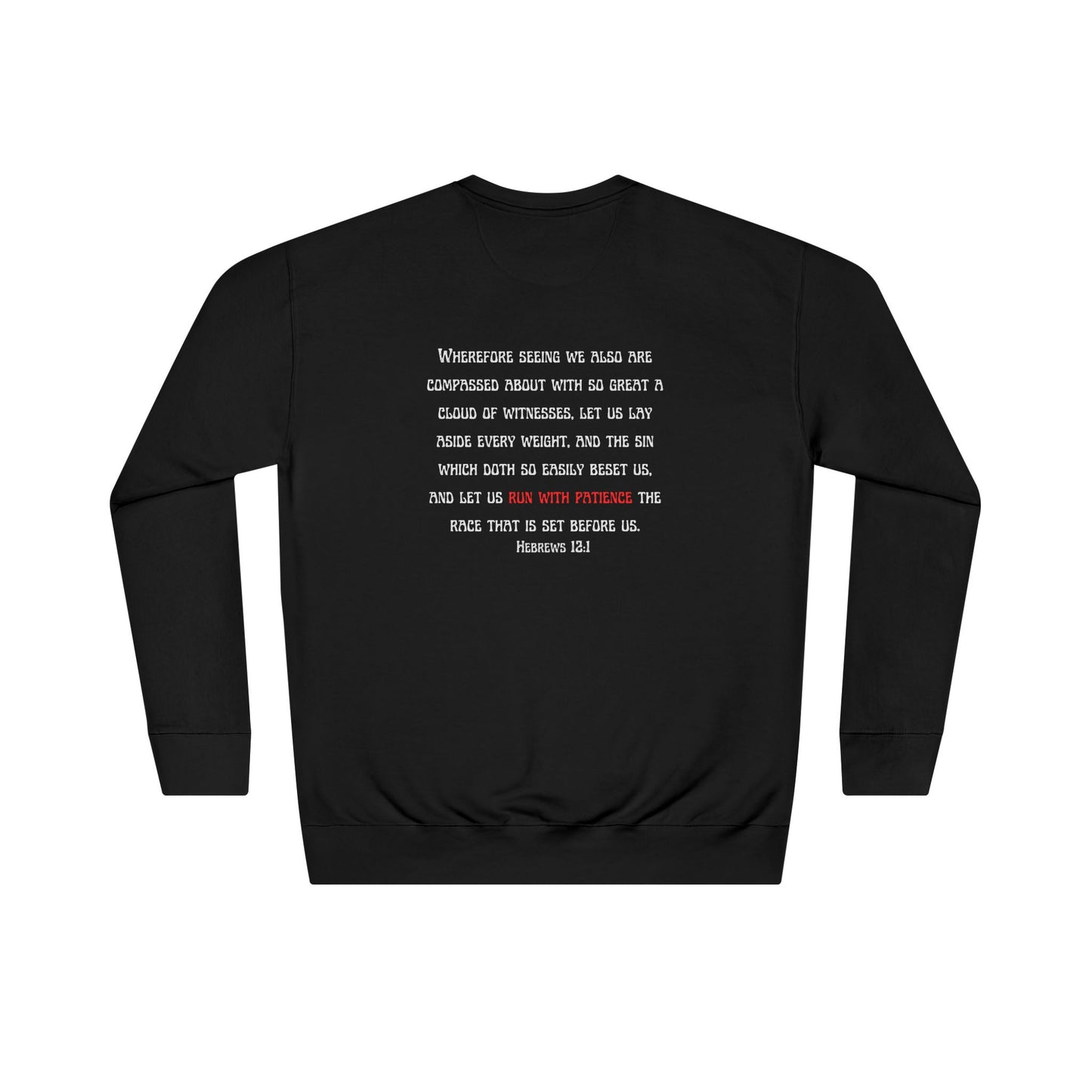 Keep Runnin' Sweatshirt — Inspirational Running Crewneck with Motivational Back Quote