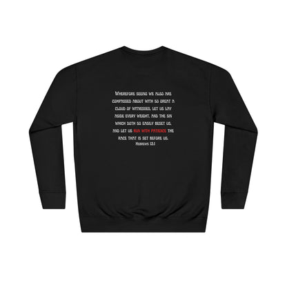 Keep Runnin' Sweatshirt — Inspirational Running Crewneck with Motivational Back Quote