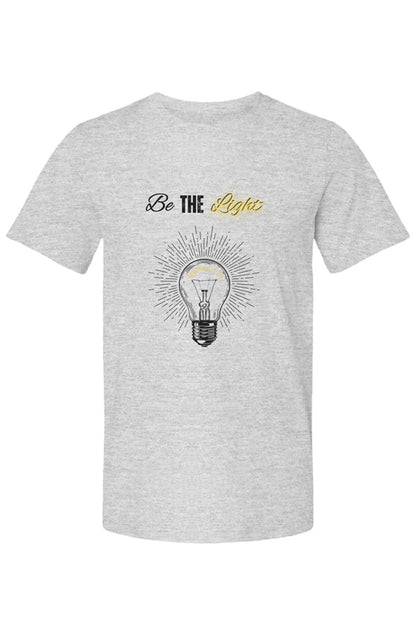 Christian T-Shirts with Be the Light faith-inspired graphic design