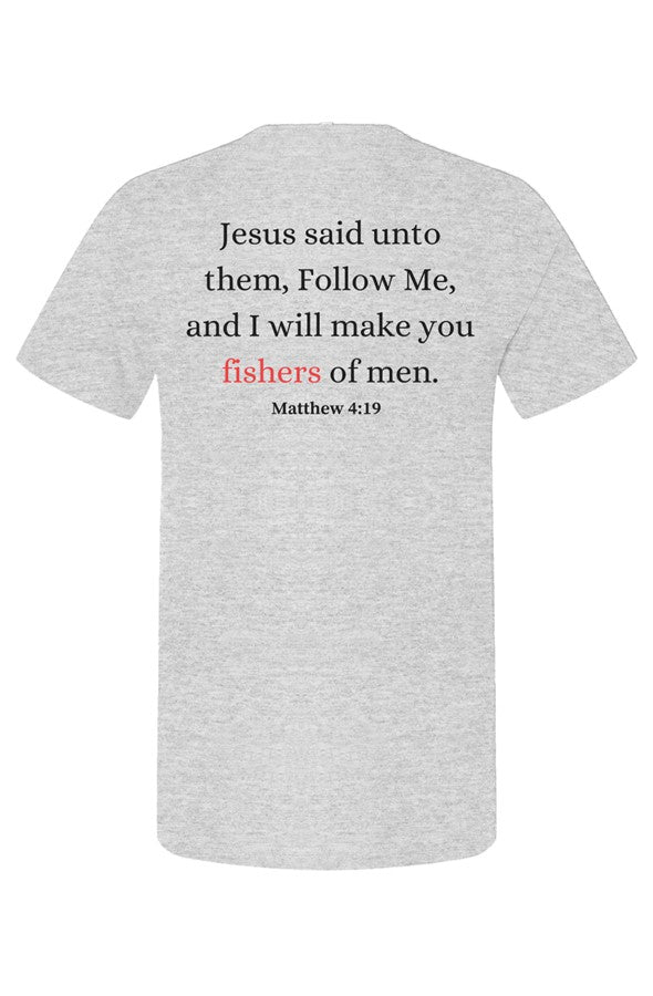 Christian T-Shirts with Gone Fishin' faith-inspired graphic design