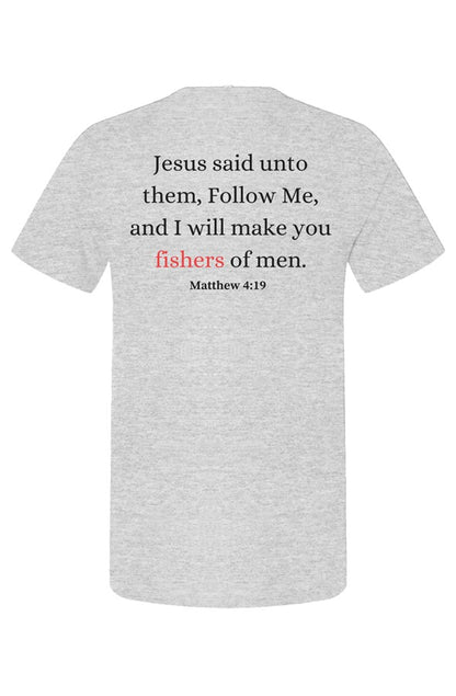 Christian T-Shirts with Gone Fishin' faith-inspired graphic design