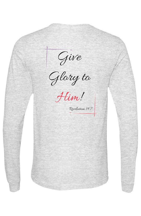 Christian long sleeve shirts with Fear God faith-inspired graphic design