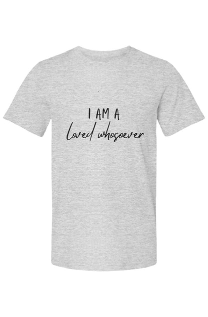 Christian T-Shirts with Loved Whosoever faith-inspired graphic design