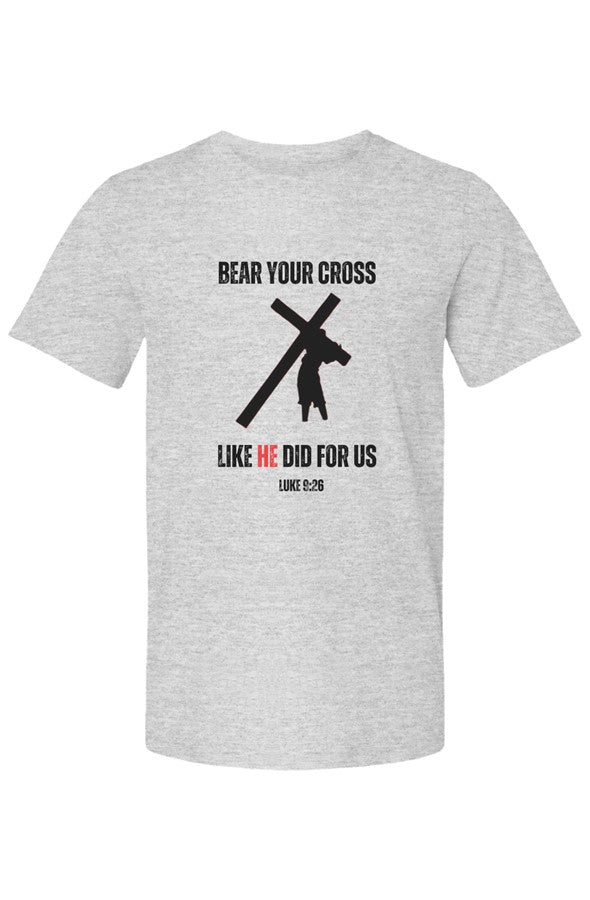 Christian T-Shirts with Bear Your Burden faith-inspired graphic design
