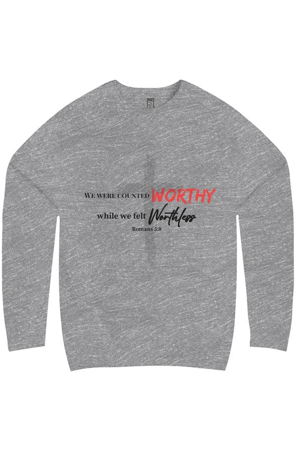 Christian Sweatshirts with Worthy faith-inspired design
