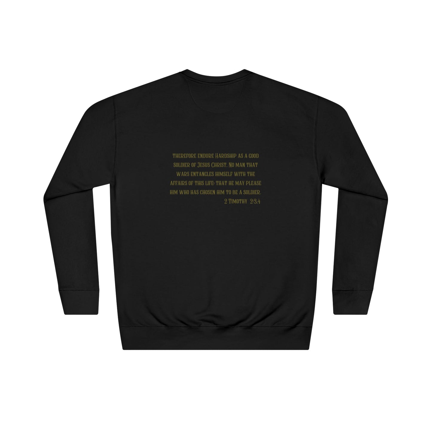 Soldier Crewneck Sweatshirt — Minimal Military Tribute Pullover with 'SOLDIER' Text