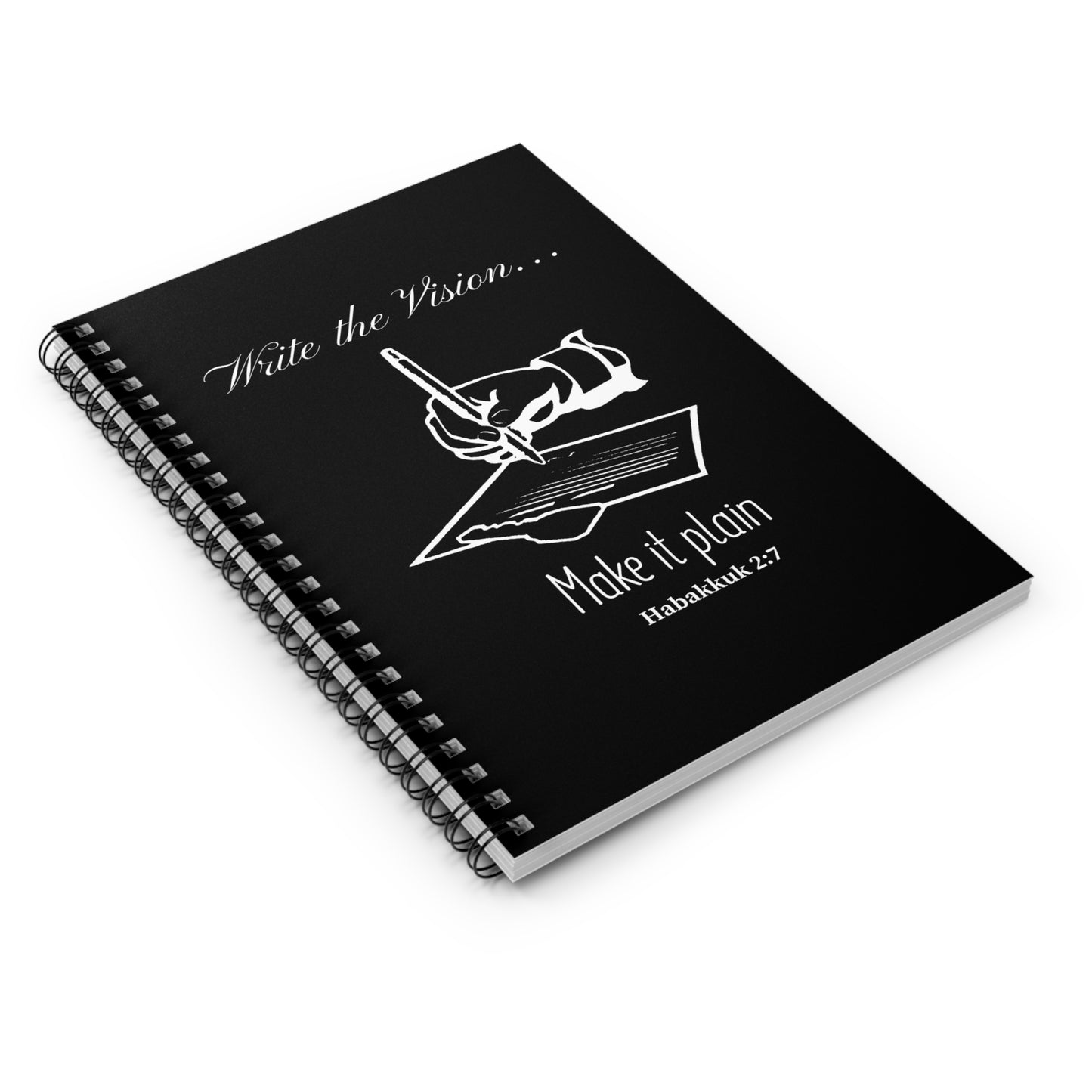 Write the Vision Spiral Notebook — "Write the Vision... Make it plain" Christian Journal (Habakkuk 2:7)