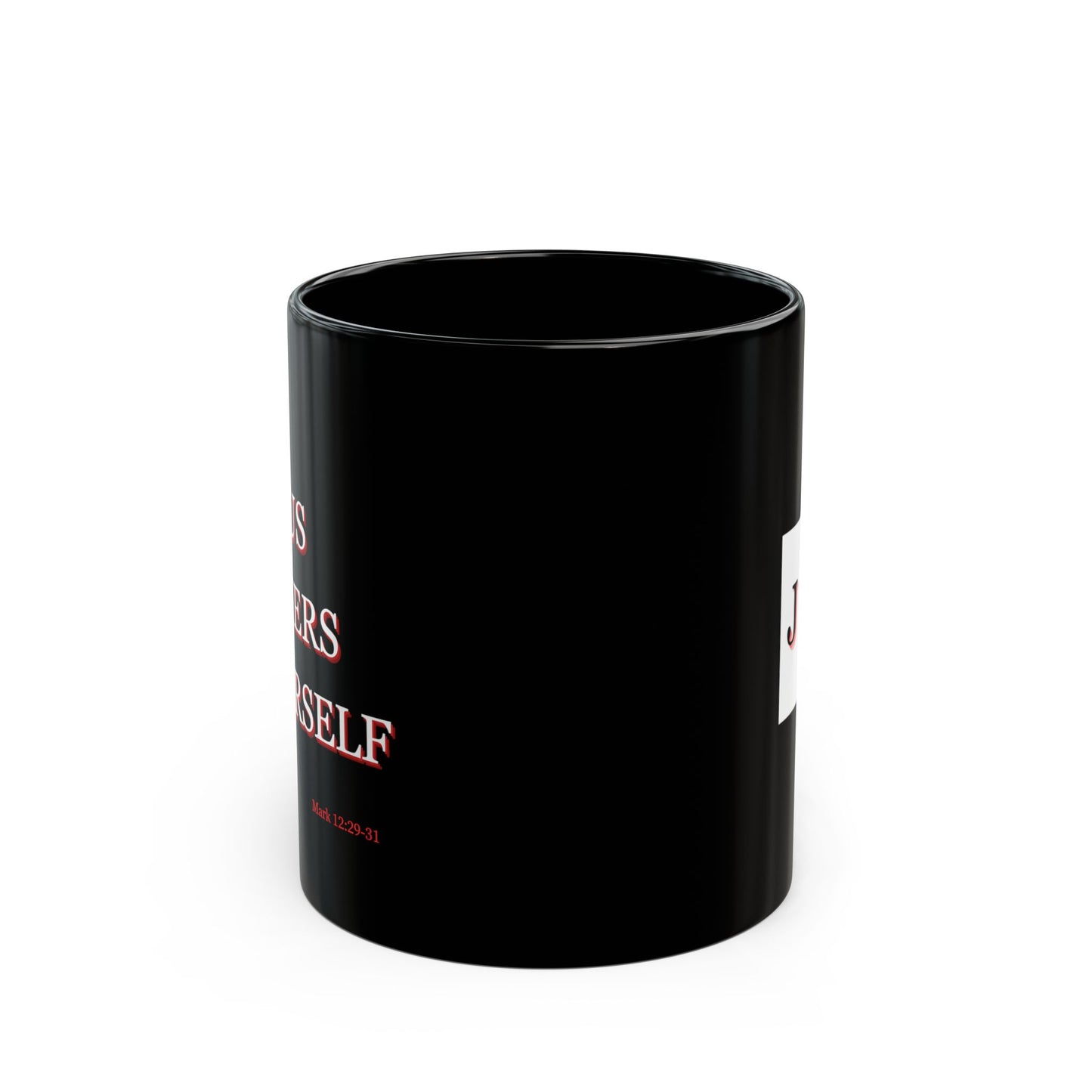 JOY Black Ceramic Mug — Motivational Coffee Cup (11oz & 15oz)