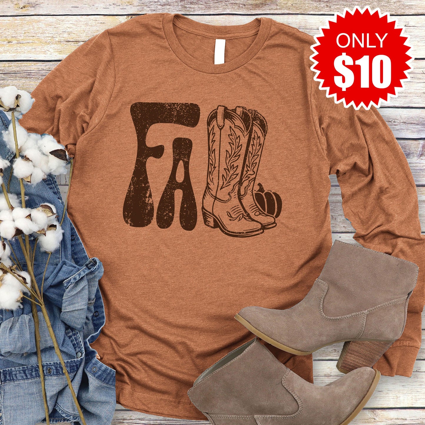 Fall Boots Long Sleeve - 10