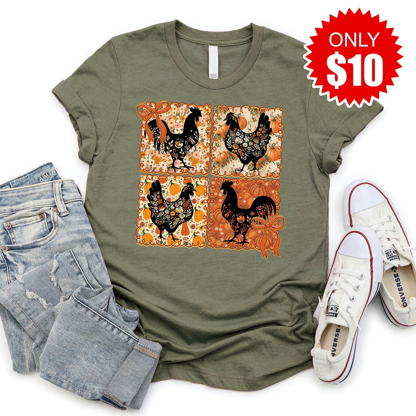 Chicken Patchwork Tee - 10