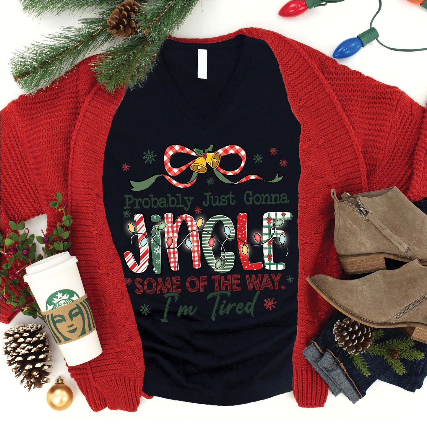 Jingle Some of the Way V-Neck