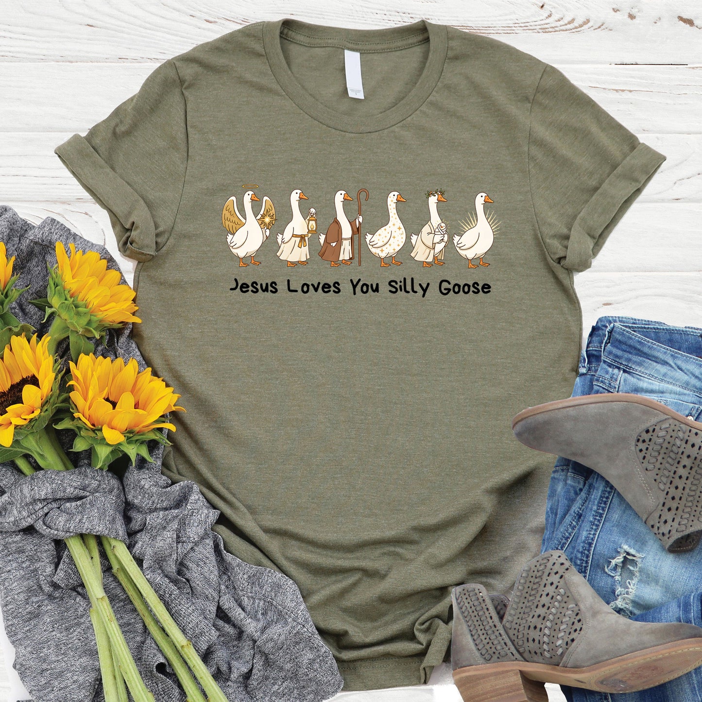 Jesus Loves You Silly Goose Tee