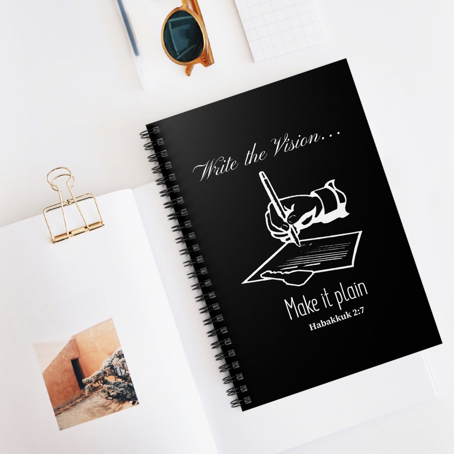Write the Vision Spiral Notebook — "Write the Vision... Make it plain" Christian Journal (Habakkuk 2:7)