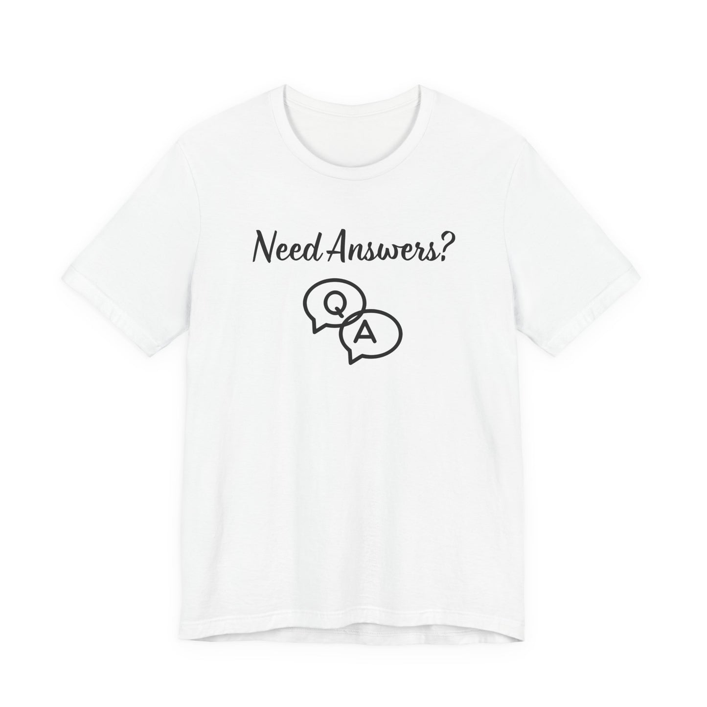 Need Answers? Q&A Christian Tee — 1 John 5:14 Inspirational Faith T-Shirt