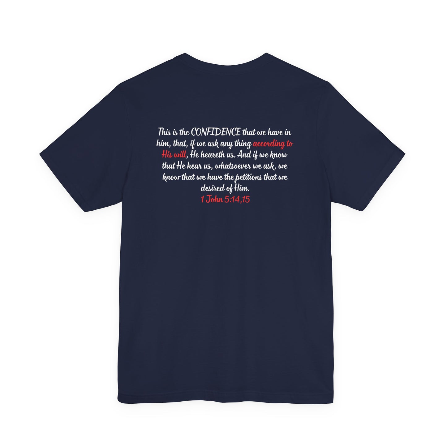 Need Answers? Q&A Christian Tee — 1 John 5:14 Inspirational Faith T-Shirt