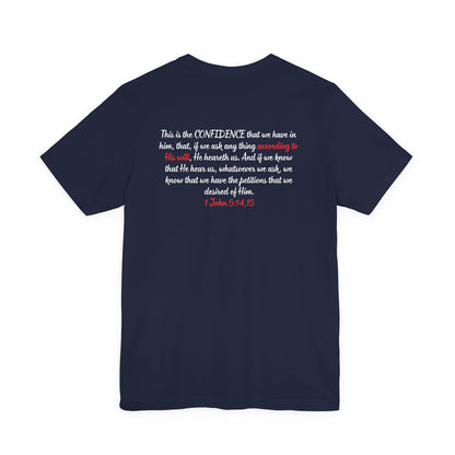 Need Answers? Q&A Christian Tee — 1 John 5:14 Inspirational Faith T-Shirt