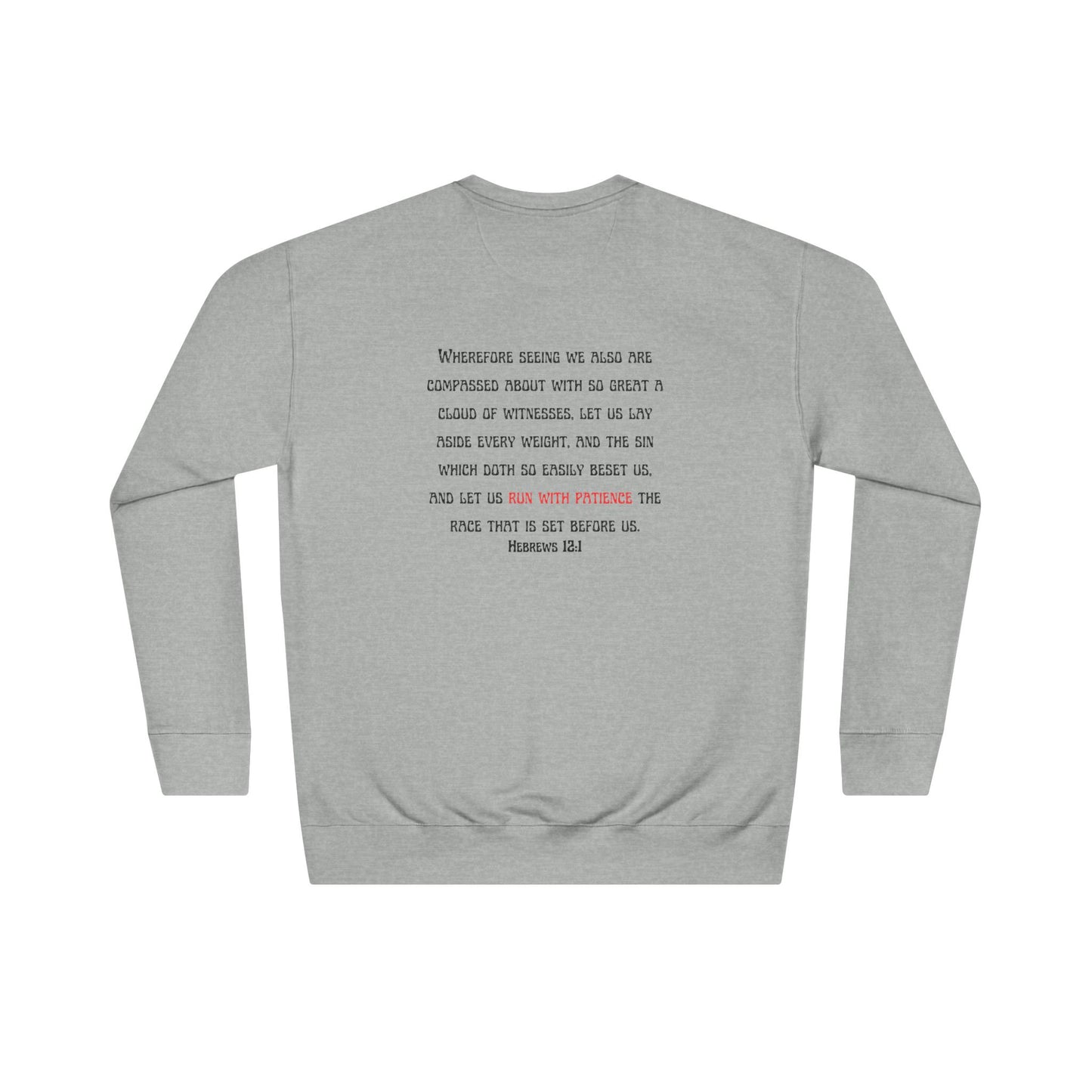 Keep Runnin' Sweatshirt — Inspirational Running Crewneck with Motivational Back Quote