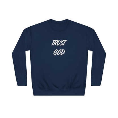 Trust God Sweatshirt — Christian Crewneck with Psalm 118:8 Back Quote