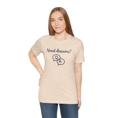 Need Answers? Q&A Christian Tee — 1 John 5:14 Inspirational Faith T-Shirt
