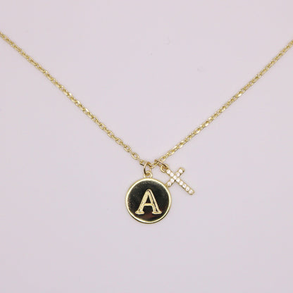Initial Cross Gold Necklace (Copy)