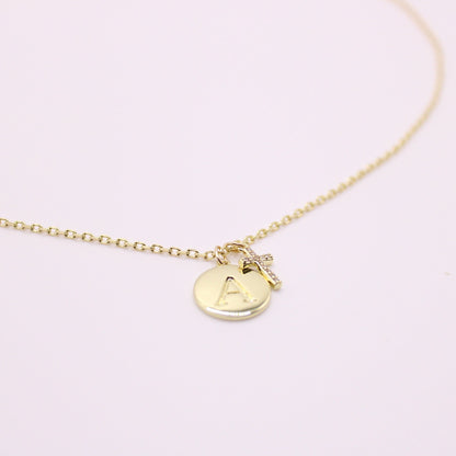 Initial Cross Gold Necklace (Copy)