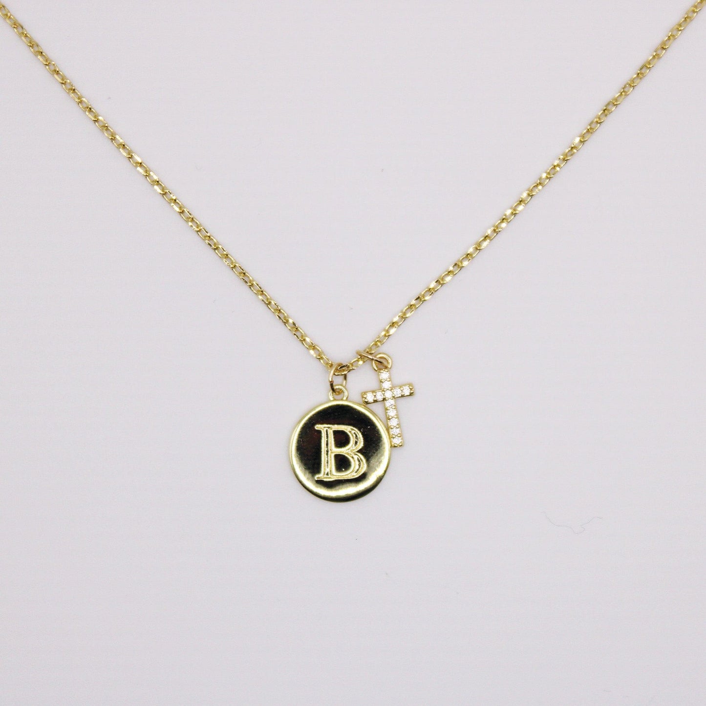 Initial Cross Gold Necklace (Copy)