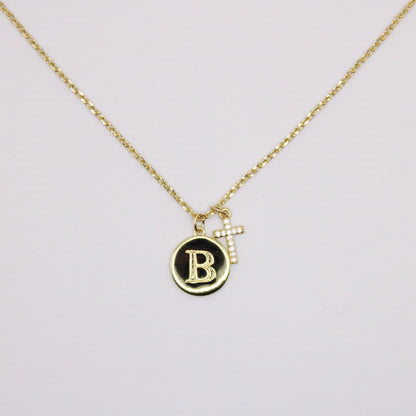 Initial Cross Gold Necklace (Copy)