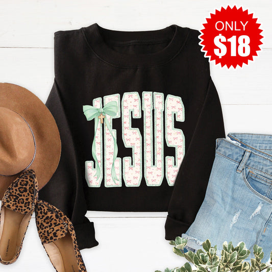 Jesus Sweatshirt - Black - 18