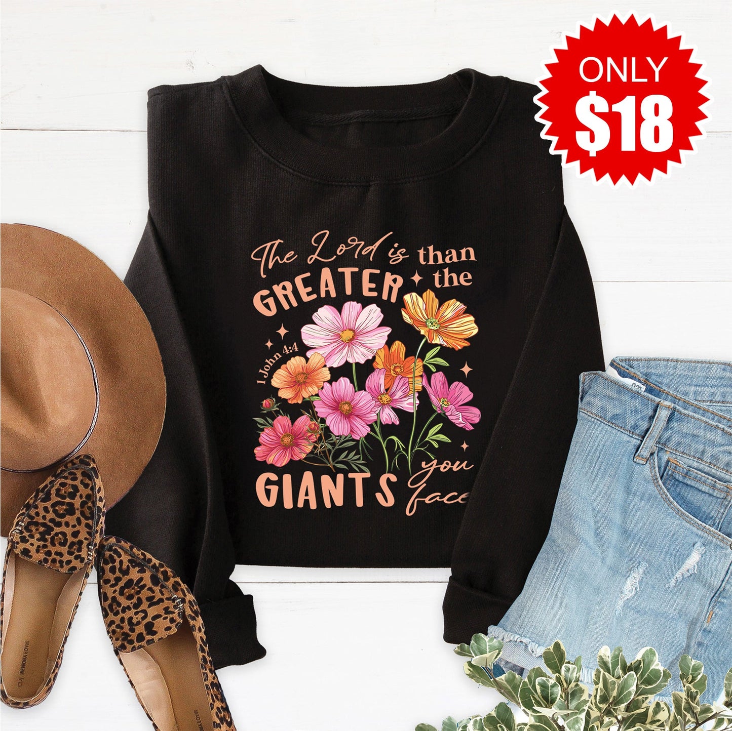 Greater Than The Giants Sweatshirt - Black - 18