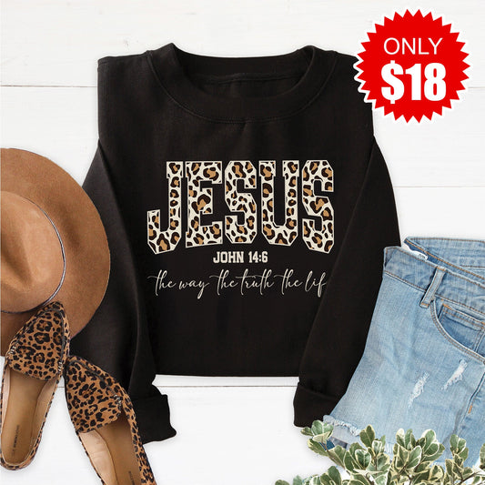 Jesus Sweatshirt - Black - 18
