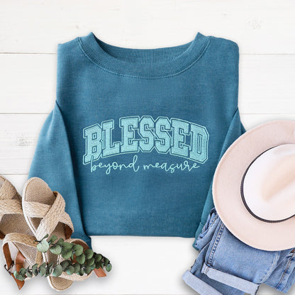 Embroidered Blessed Sweatshirt