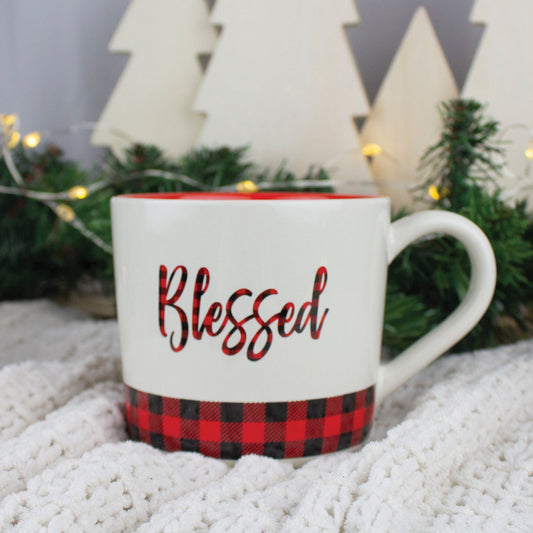 Blessed Plaid 15oz Mug w/ Handle