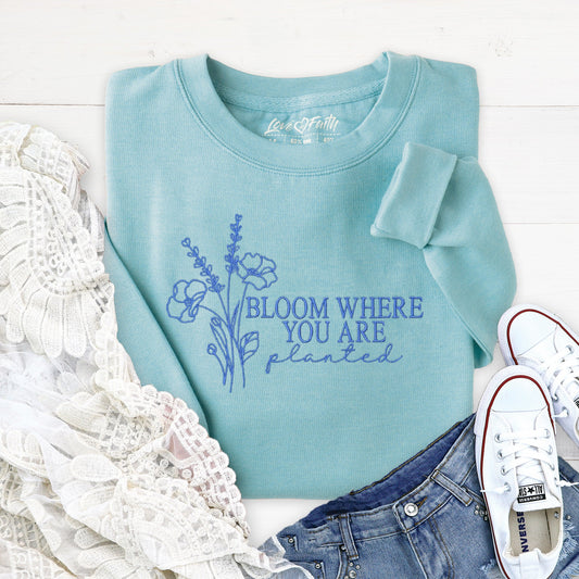Embroidered Bloom Sweatshirt