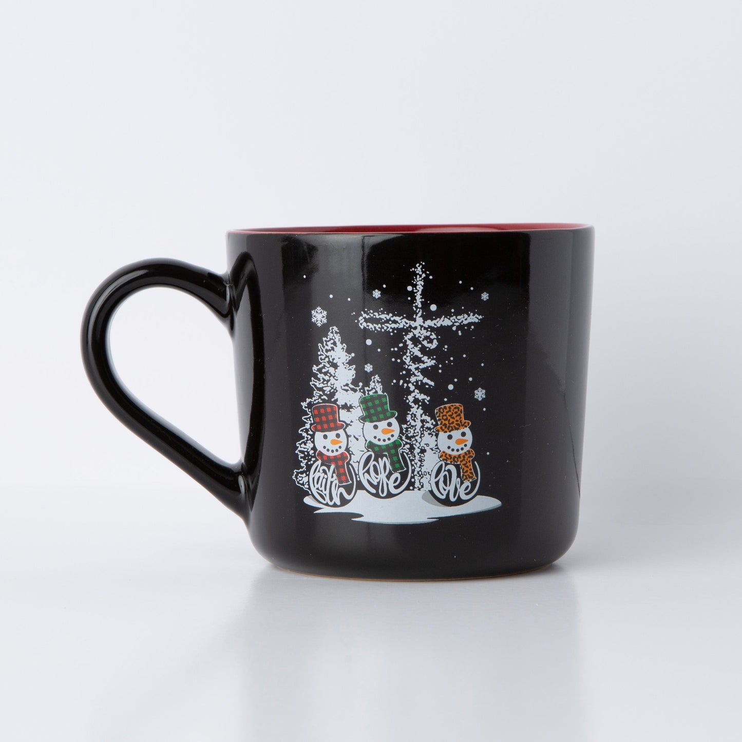 Faith Hope Love Snowmen 15oz Christmas Mug w/ Handle